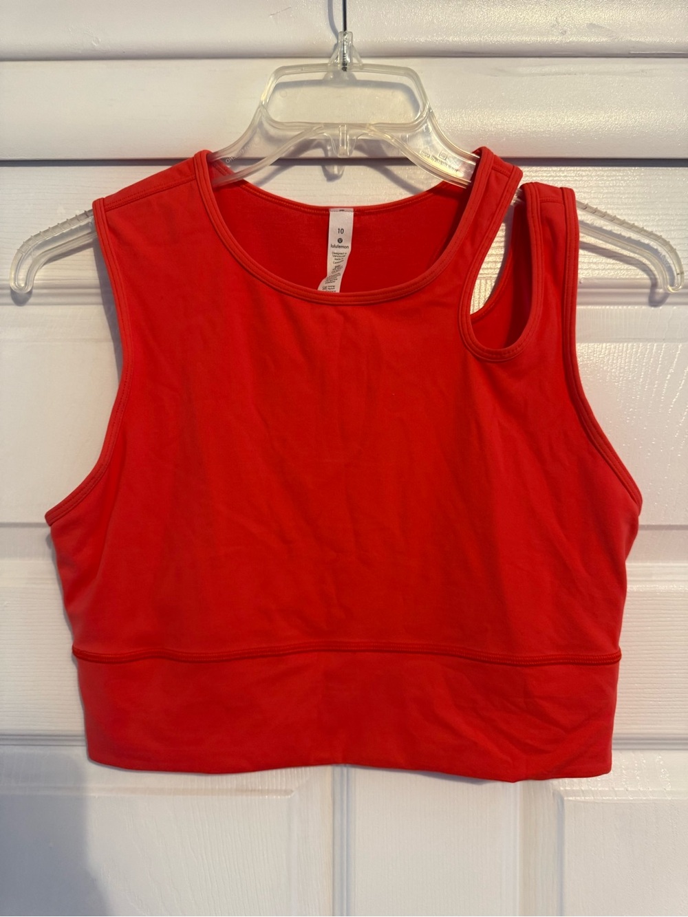 Orange Asymmetric Cutout sports bra  - Lululemon